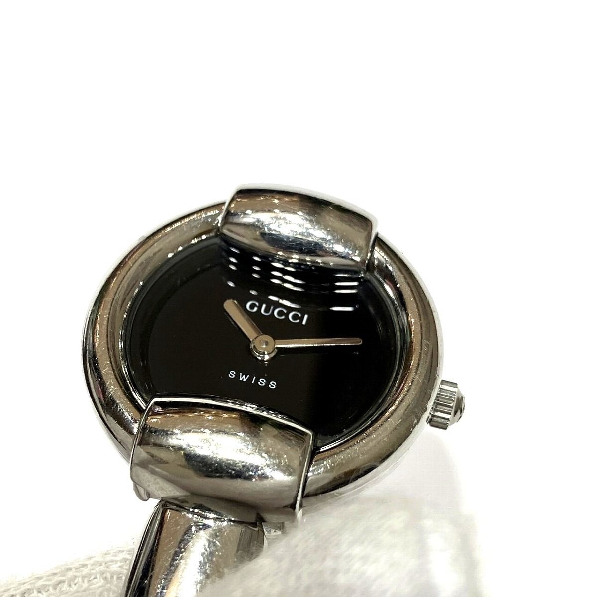 グッチ GUCCI 腕時計 総重量約40g SS SS クオーツ ブラック文字盤