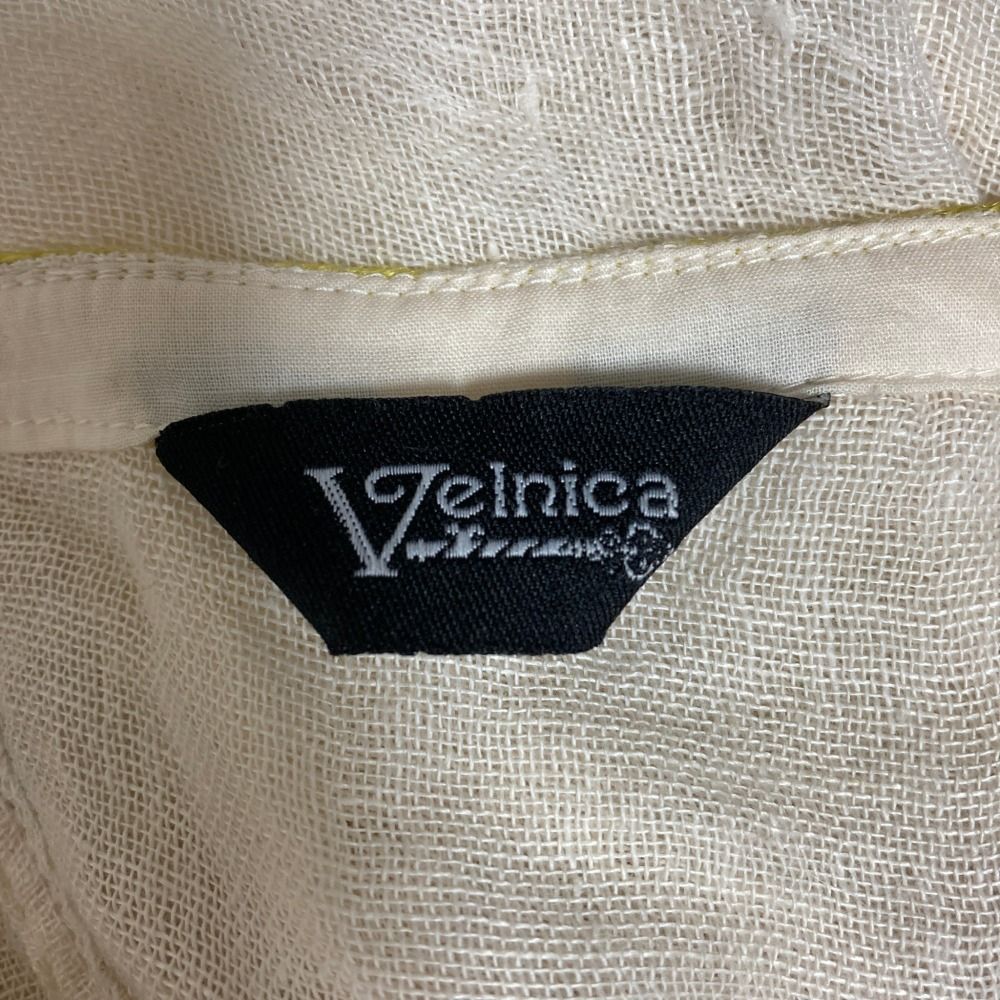 Velnica ヴェルニカ リネン Vネック ロング ワンピース アイボリー