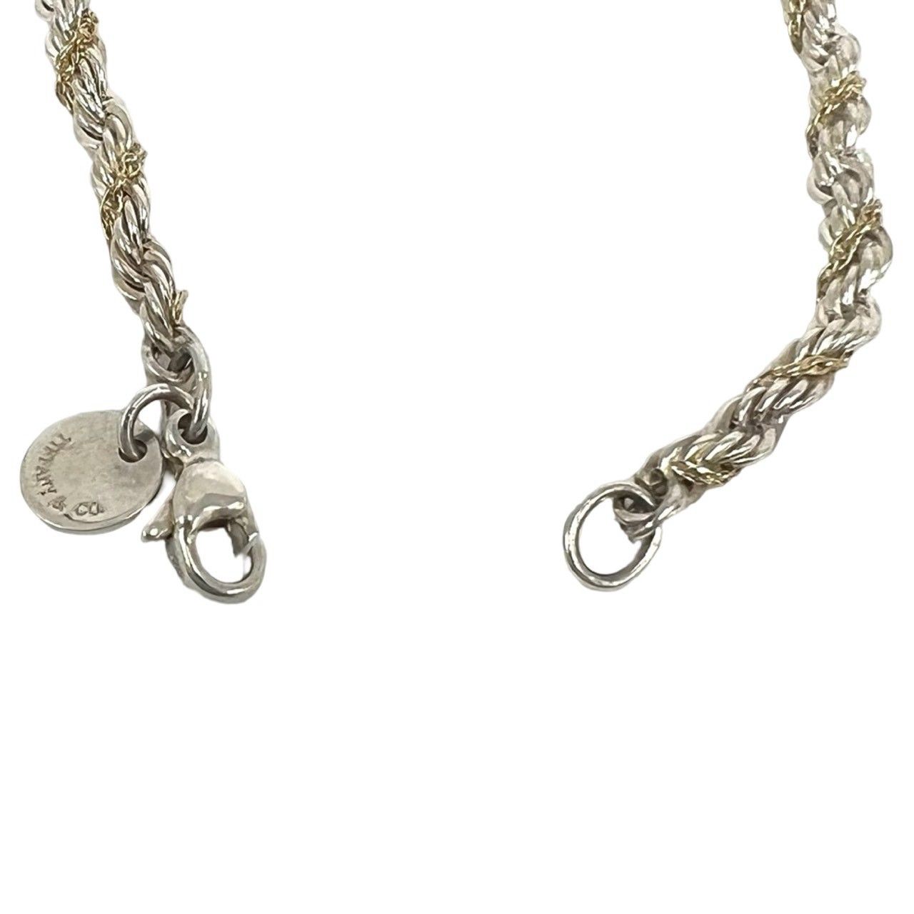 極 美品 袋付 TIFFANY&Co. ティファニー ツイストロープ ネックレス