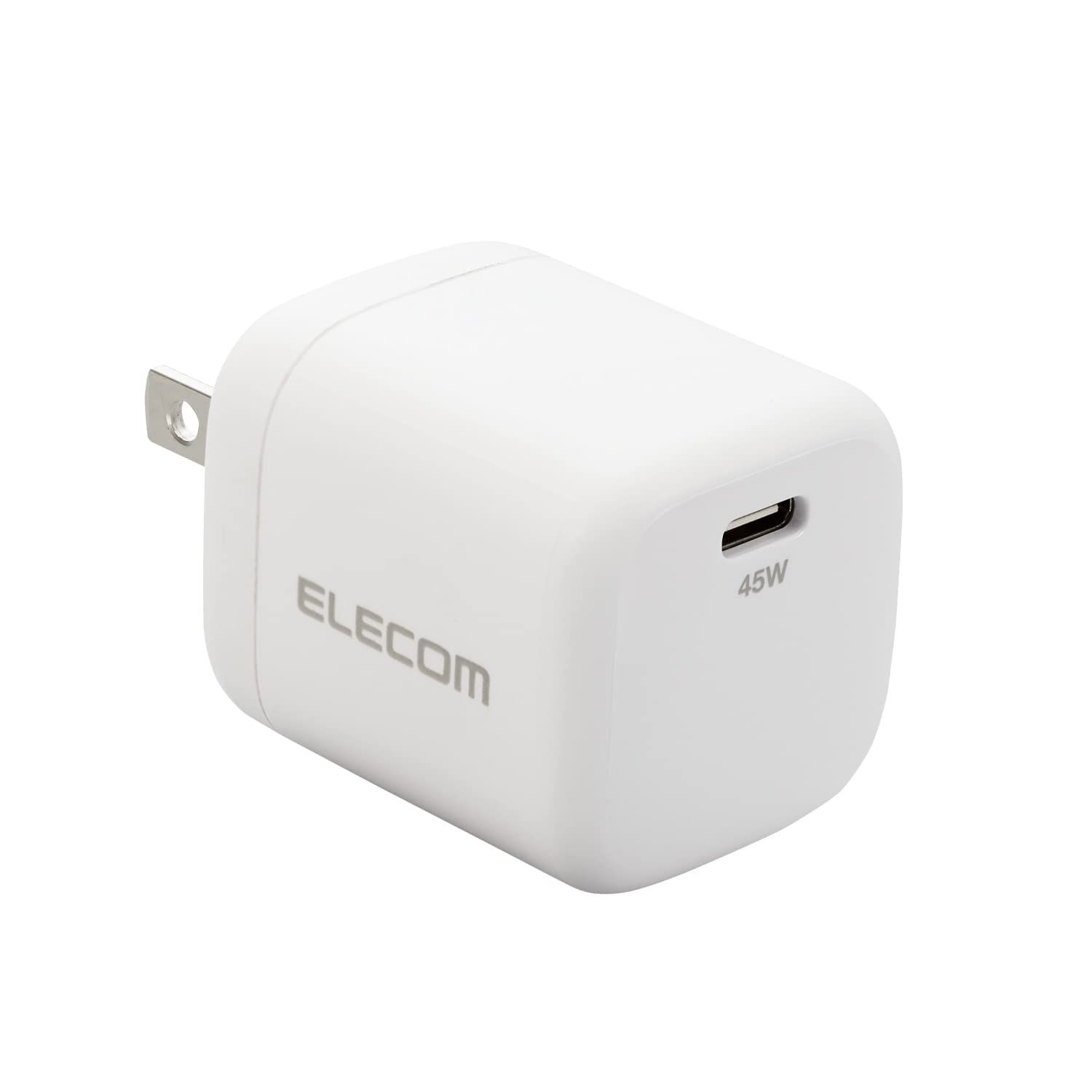 エレコム USB-C 充電器 USB PD対応 45W Type-C×1 小型 軽量 折りたたみ式プラグ [PD3.0対応/PPS規格対応/Gan採用] 【iPhone/iPad/Macbook Air/Surafce その他 [ホワイト] [1)充電器単体] 8,134円