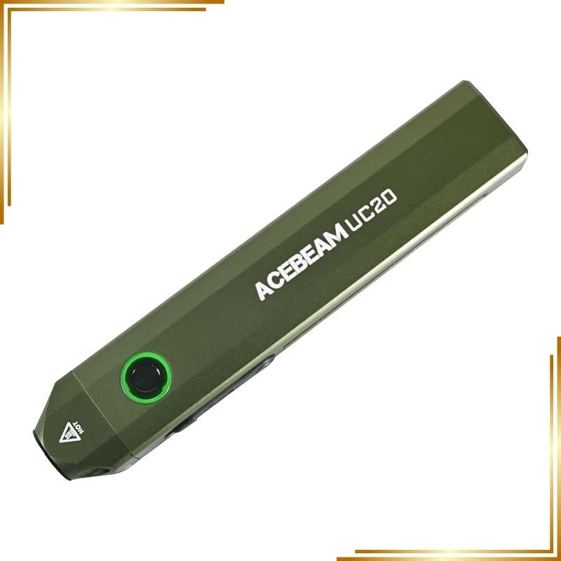 【新品】 ACEBEAM UC20 EDC懐中電灯 3つの光源 白色光/赤色光/UV光 IP68防塵防水 1000ルーメン 220メートル