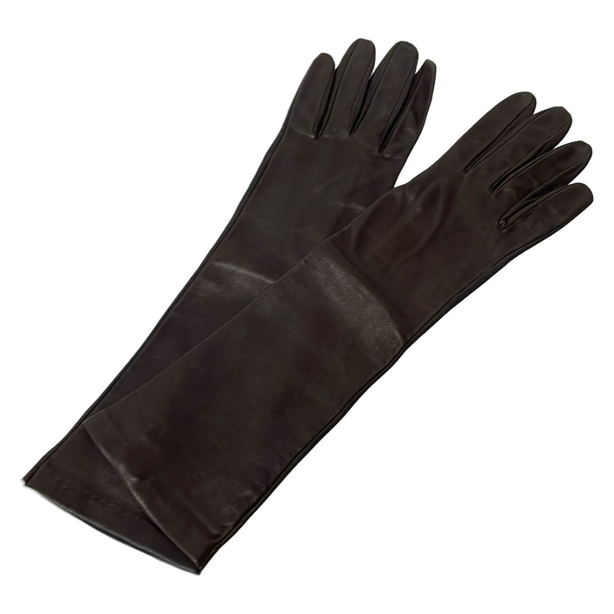 セルモネータ　SERMONETA 皮手袋　ロンググローブ　裏地シルク　サイズ ７ Sermoneta gloves(セルモネータグローブス) 手袋 レディース美品