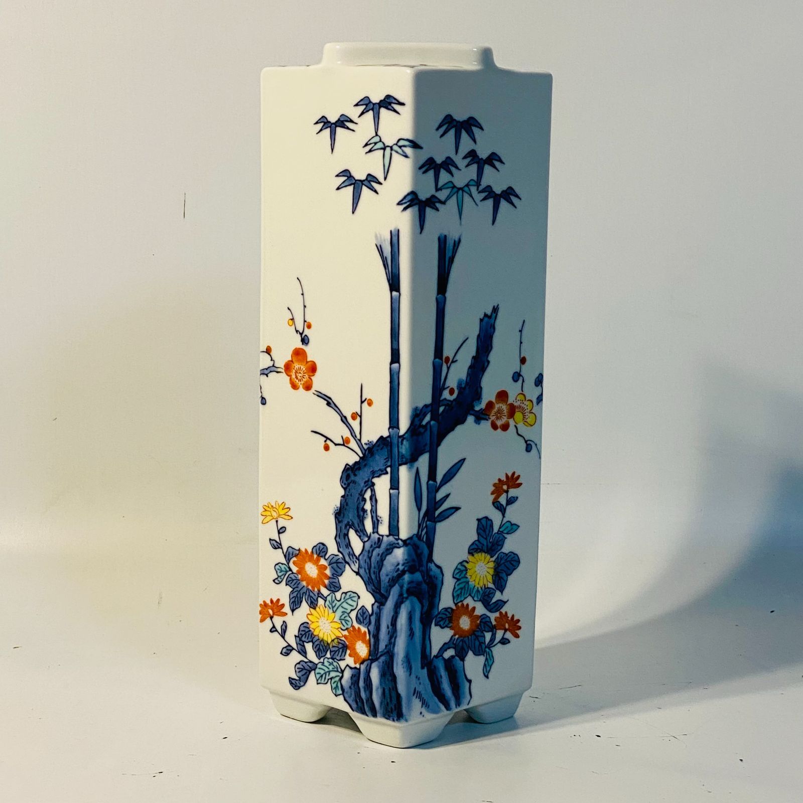伊万里焼 魯山 花瓶 花器 和柄 花柄 華道 花道 お花 生け花 ① 水盤 水