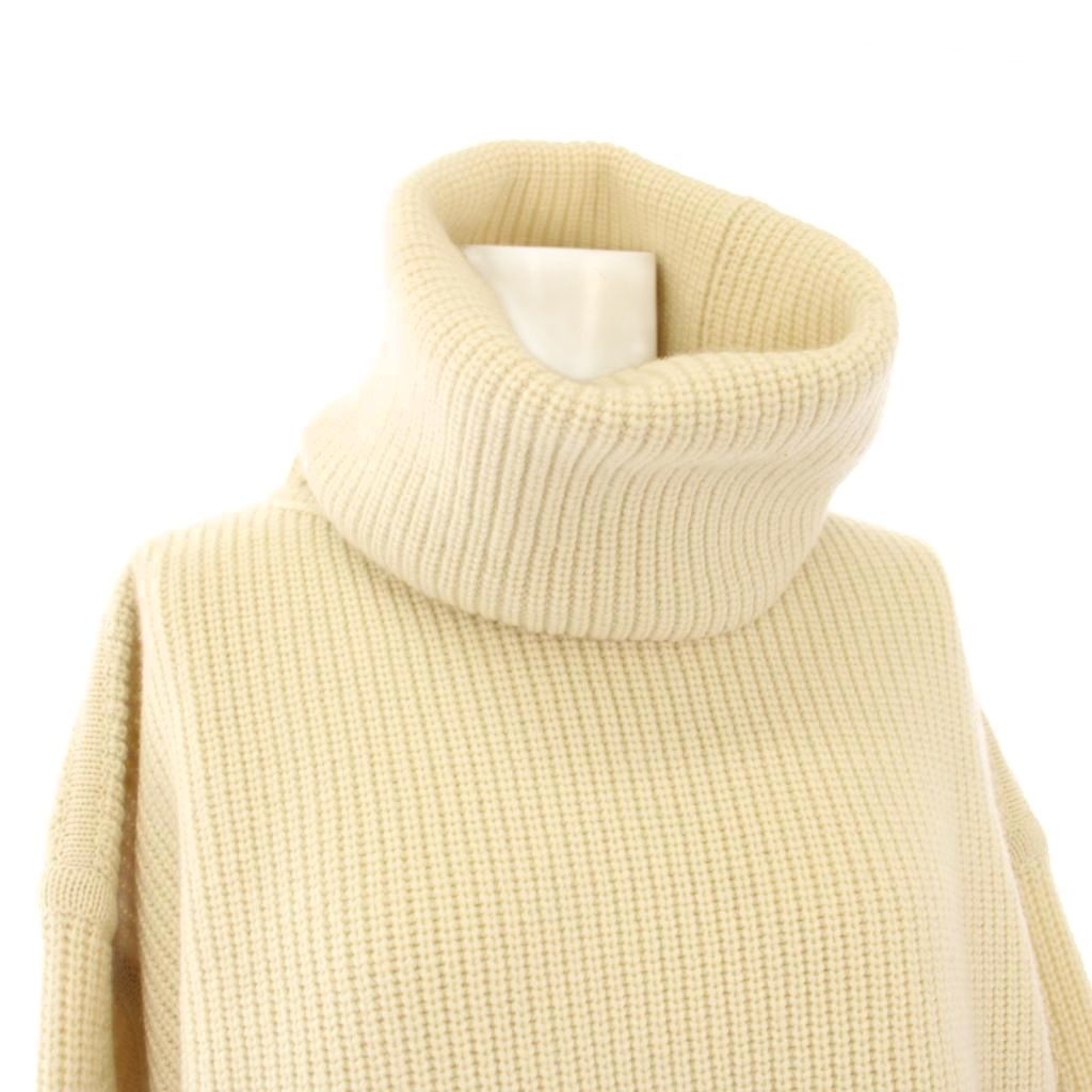 エルメス HERMES タートルネックニット セーター 長袖 カシミヤ 34 白