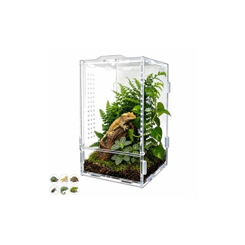 新品】 Vdkriz 爬虫類ケージ レプタイルボックス 透明アクリル製 通