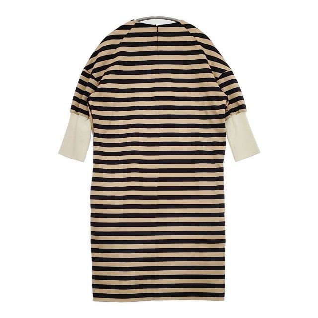 JIL SANDER イタリア製 サイズ34 コットン ボーダー 切替 ワンピース