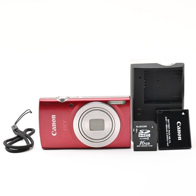 ＜일반 제품＞ 캐논 IXY 200 레드 | 컴팩트 디지털 카메라 | 줌 시 블랙 라인 반사 | 16GB 메모리 카드 포함