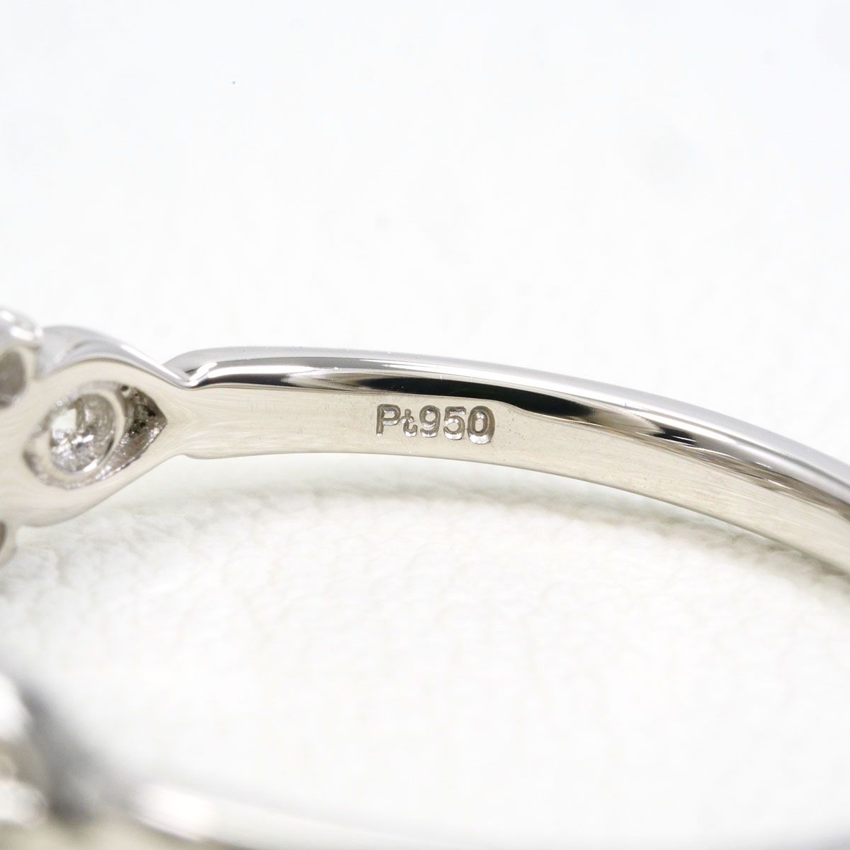 PT950/プラチナ リング・指輪 11号 ダイヤモンド 0.30ct 総重量約2.3g