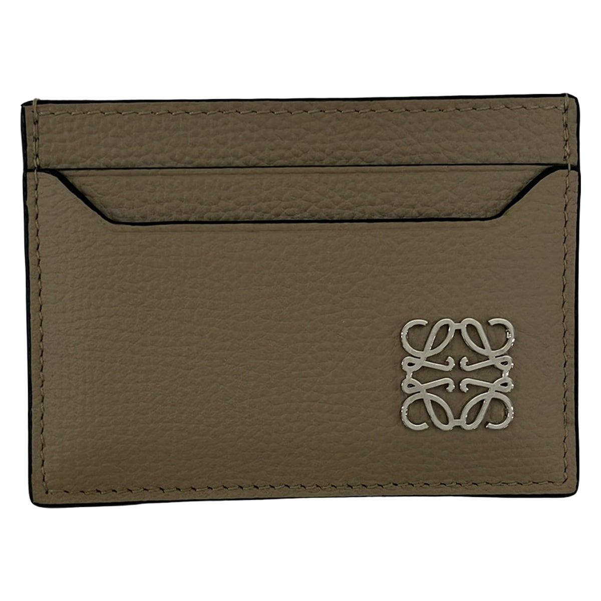 LOEWE(ロエベ) カードケース美品 アナグラム プレーン カードホルダー ベージュ レザー 34,775円