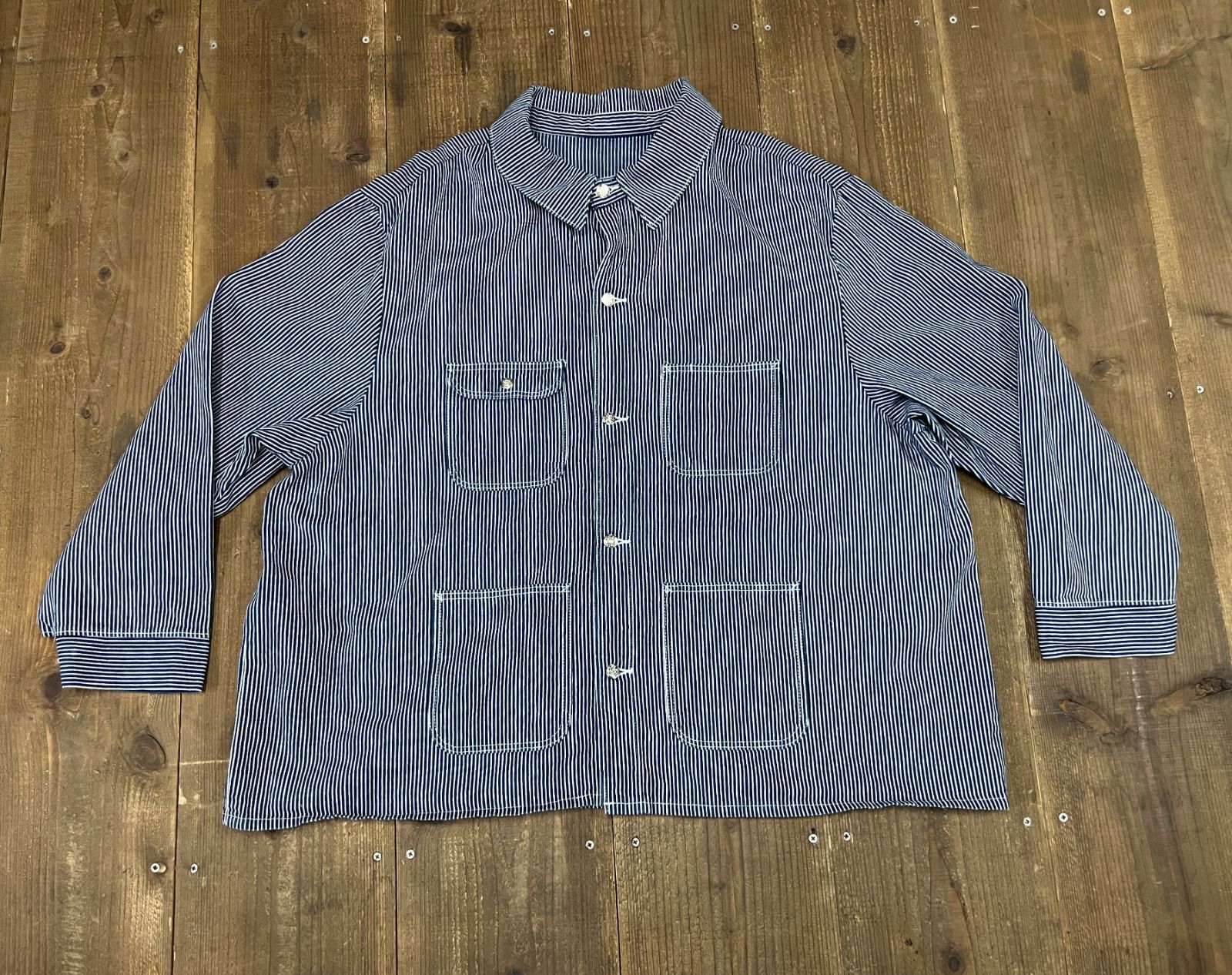 1980s USA製 POINTER BRAND ヒッコリーストライプ カバーオール / SIZE