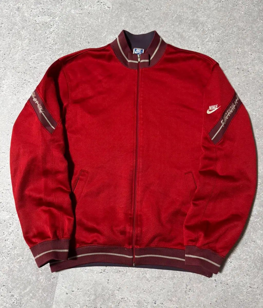 L NIKE 80s オールドスクール トレーナー 딥레드 オーバーサイズ ジャージ ジャケット