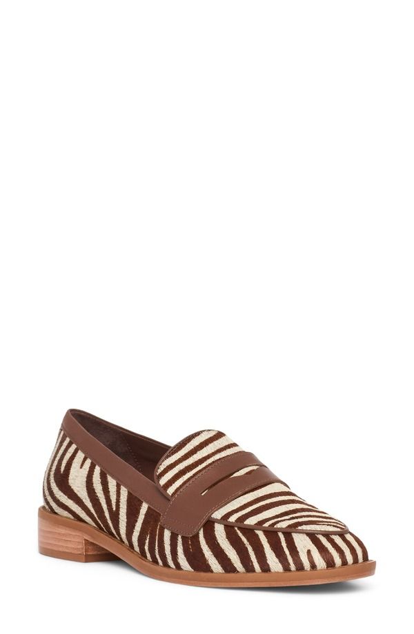 サンク セプト レディース シューズ スリッポン・ローファー Cinq Sept Gretta Zebra Haircalf Loafer Women DARK SEPIA IVORY アイボリー 65,890円