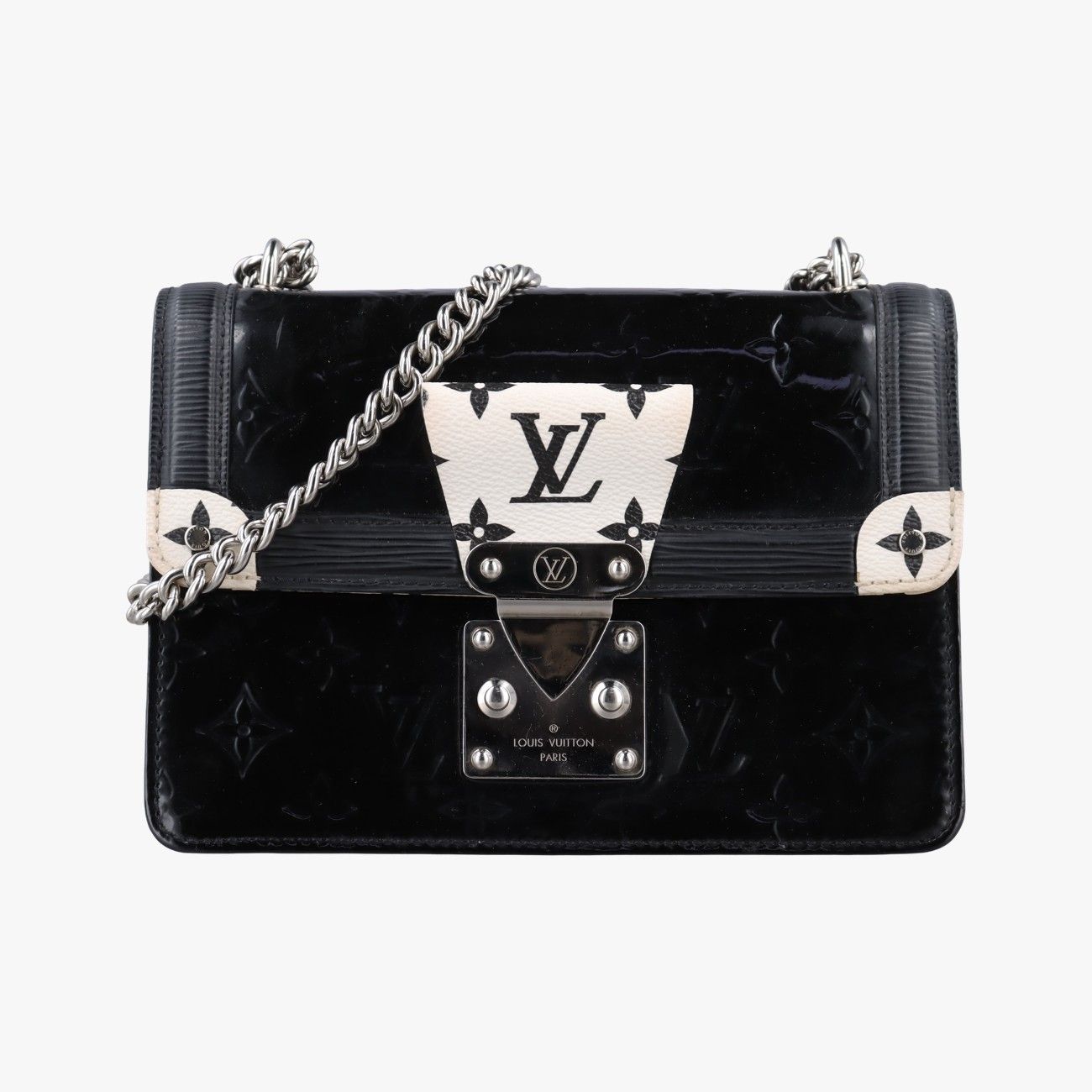 ルイヴィトンLouis Vuittonワインウッド PM ノワール×ホワイト モノグラムキャンバス×ヴェルニ×エピ M90445 NZ2139 57,200円