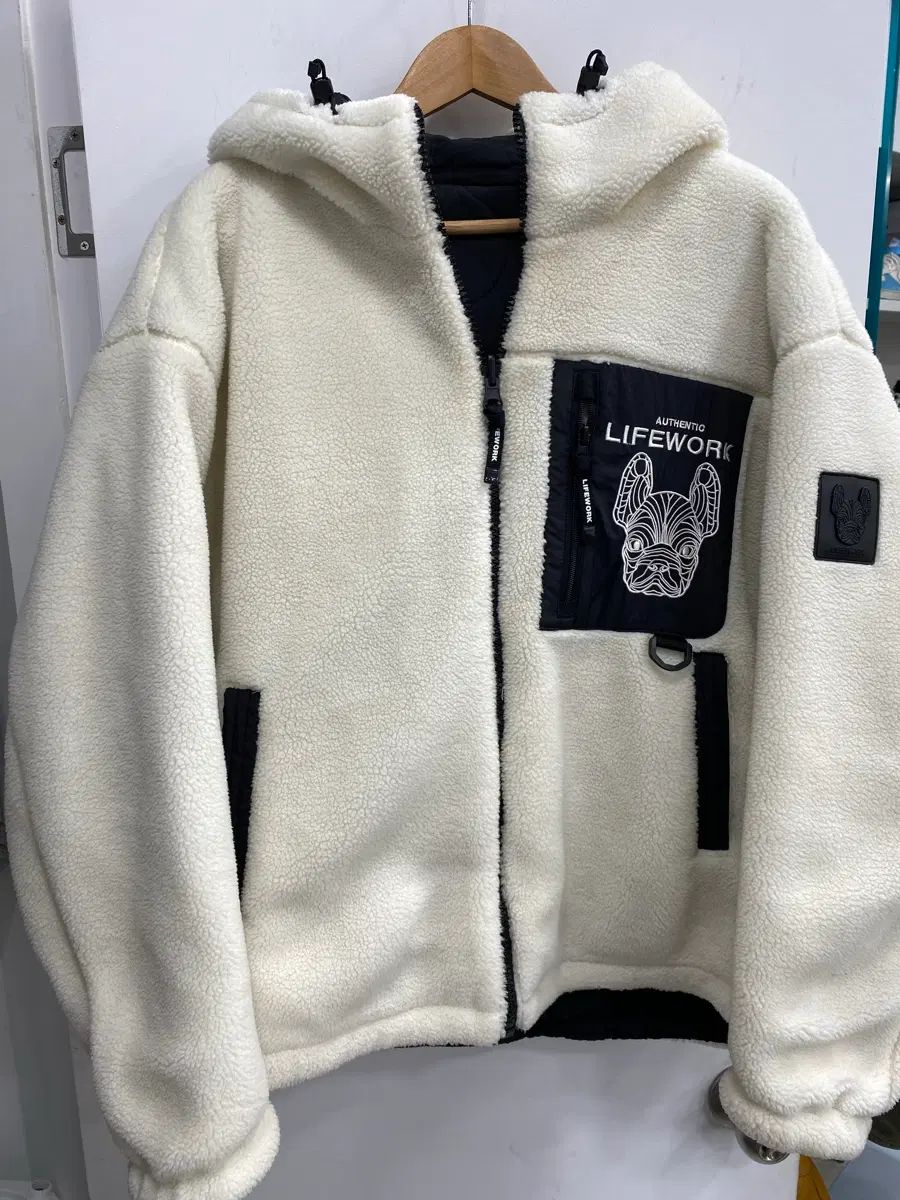 XLオススメ／表記L 正規品 ライフウォーク リバーシブル ビックロゴ フリース キルティング ジャケット