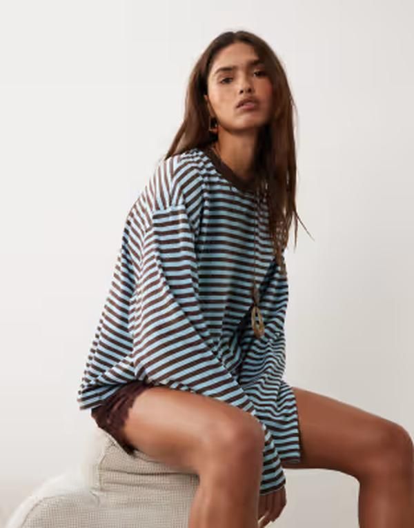 ライオネス レディース トップス Tシャツ クルーネック コットン Lioness Bloom cotton blend long sleeve crew neck boxy tshirt and b 19,595円