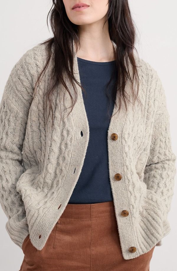 シーソルトコーンウォール レディース アウター パーカー・スウェット ウール カーディガン Seasalt Cornwall Newlyn Merino Wool Blend Cardigan KNI