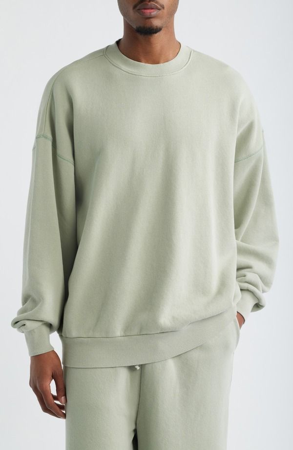 エルウッド メンズ アウター ニット・セーター クルーネック スウェット シャツ Elwood Crewneck Sweatshirt SAGE セージ
