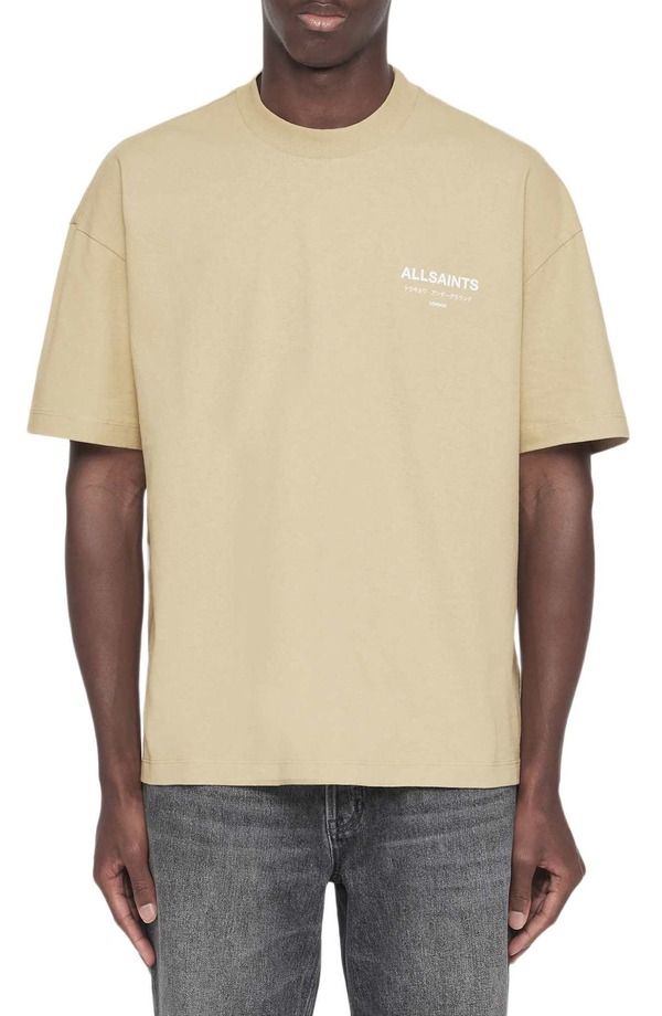 オールセインツ メンズ トップス Tシャツ グラフィック AllSaints Underground Oversize Graphic TShirt CORD BROWN ブラウン 23,532円