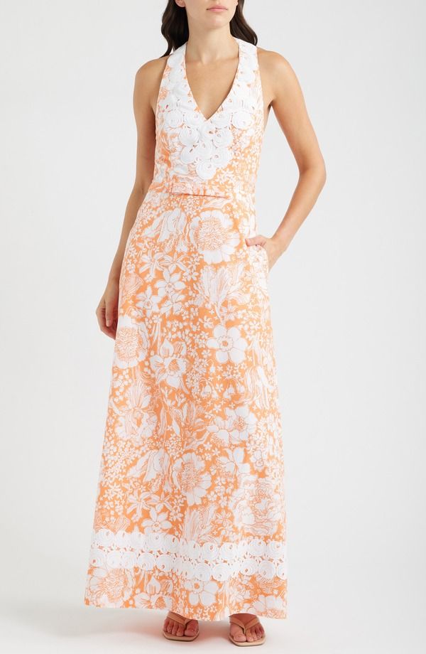 リリーピュリッツァー レディース トップス ワンピース マキシ Lilly Pulitzer Belinda Maxi DressUNSET ORANGE BUDDING ROMANCE オレンジ