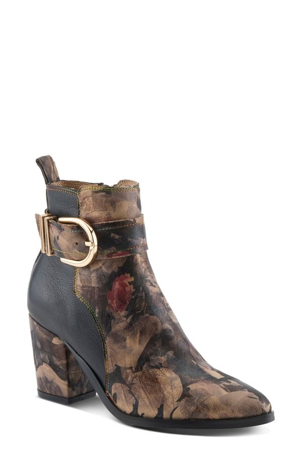 スプリングステップ レディース シューズ ブーツ・レインブーツ レザー LArtiste by Spring Step Rosa Leather Bootie Women BLACK MULTI ブラ
