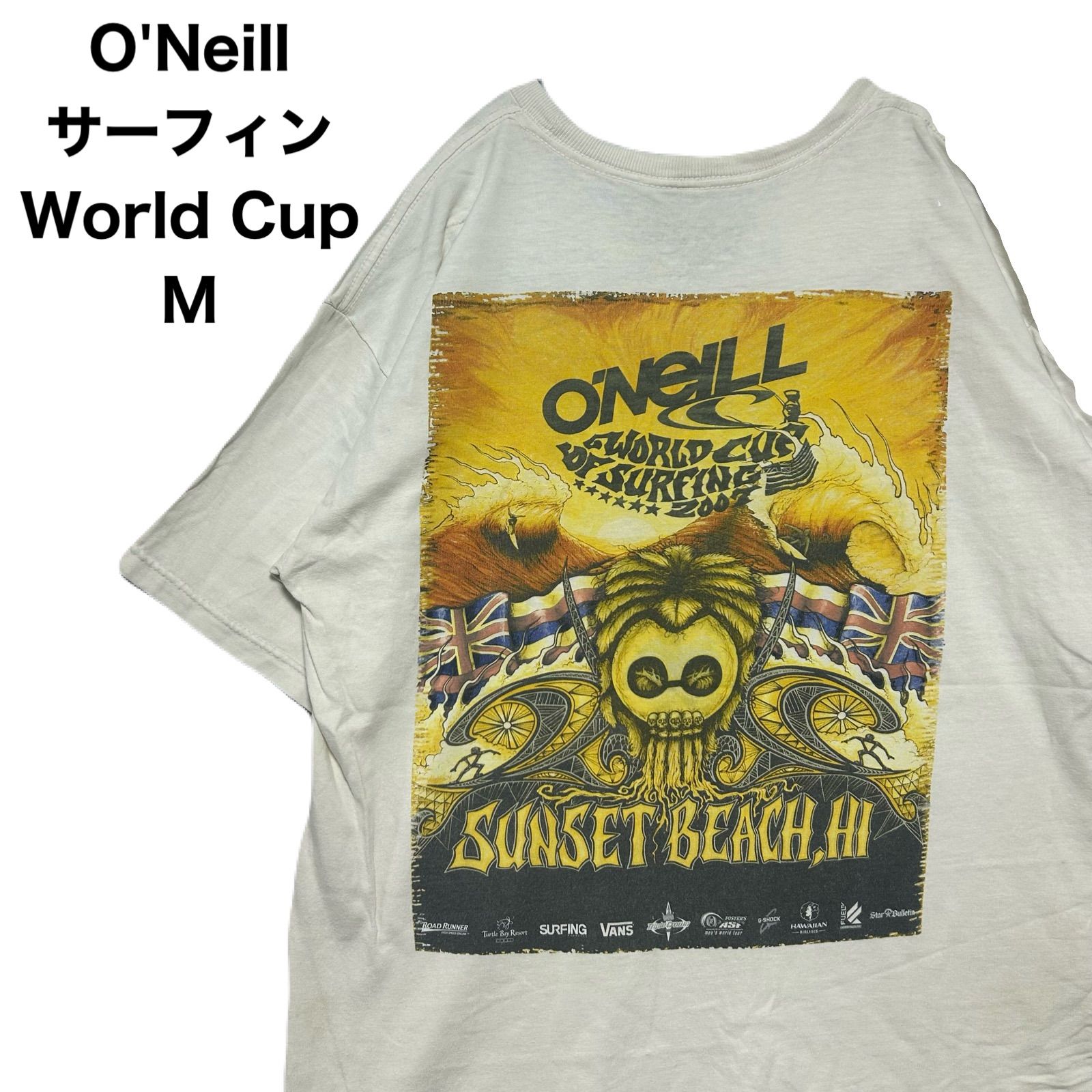 Rare O'Neill T-Shirts Surfing World Cup of Surfing 2007 Sunset Beach M