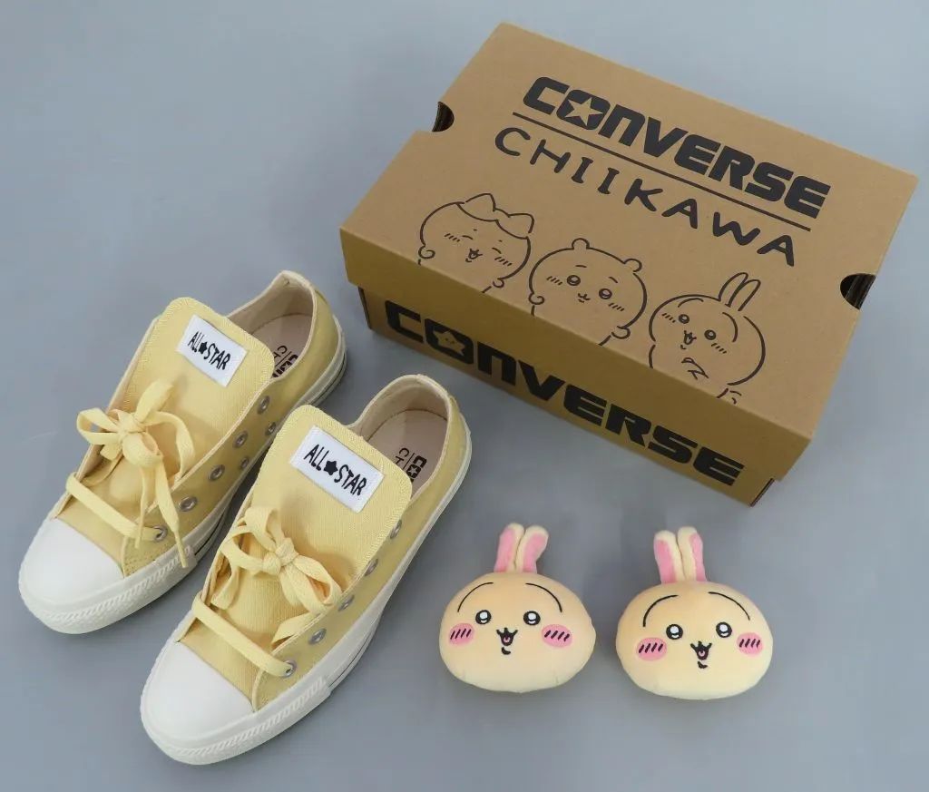 [중고] 슈래빗 스니커즈 올스타 MC OX/우사기 옐로우 23.0cm “작고 귀여운 리틀원x컨버스”