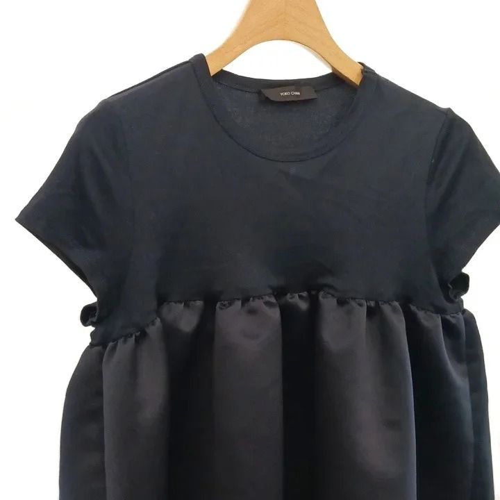 YOKO CHAN ハーフスリーブヘムスカラップカットソー　36 Tシャツ ヨーコチャン YOKO CHAN ハーフスリーブヘムスカラップ カットソー