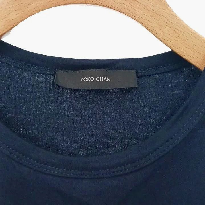 ヨーコチャン YOKO CHAN ハーフスリーブヘムスカラップ カットソー