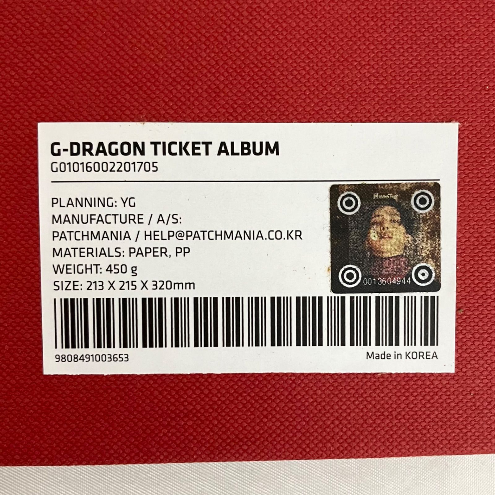 G-DRAGON チケットアルバム DVD NL9562 f117 - メルカリ