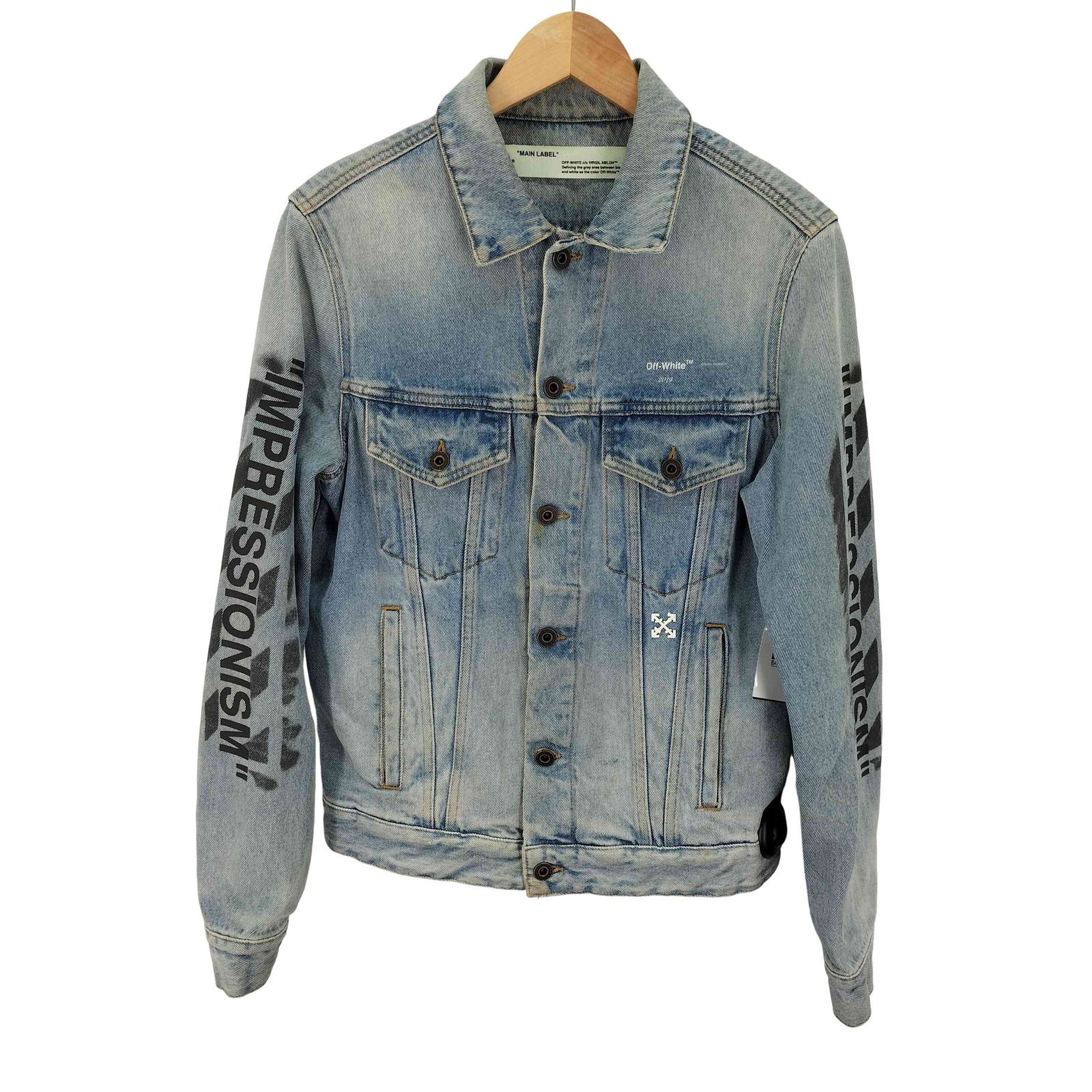 オフホワイト OFF-WHITE IMPRESSIONISM SLIM DENIM JACKET/インプレッションズム スリム デニムジャケット メンズ import：S 21,627円