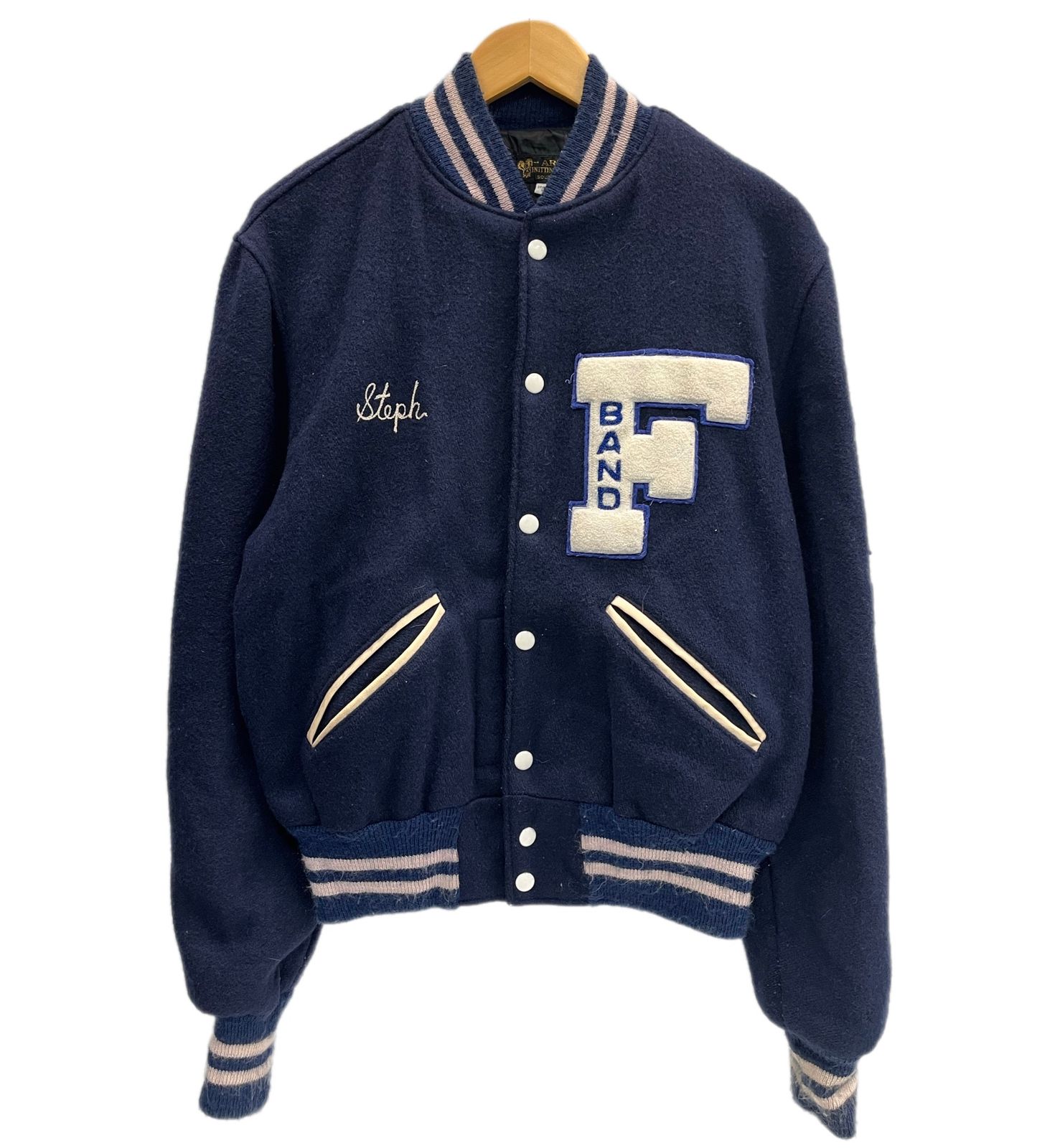 ヴィンテージ vintage 60s 60's ART KNITTING MILLS パッチ付き アワードジャケット ウールスタジャン メルトン 紺 ジャケット ネイビー 101MT-6923