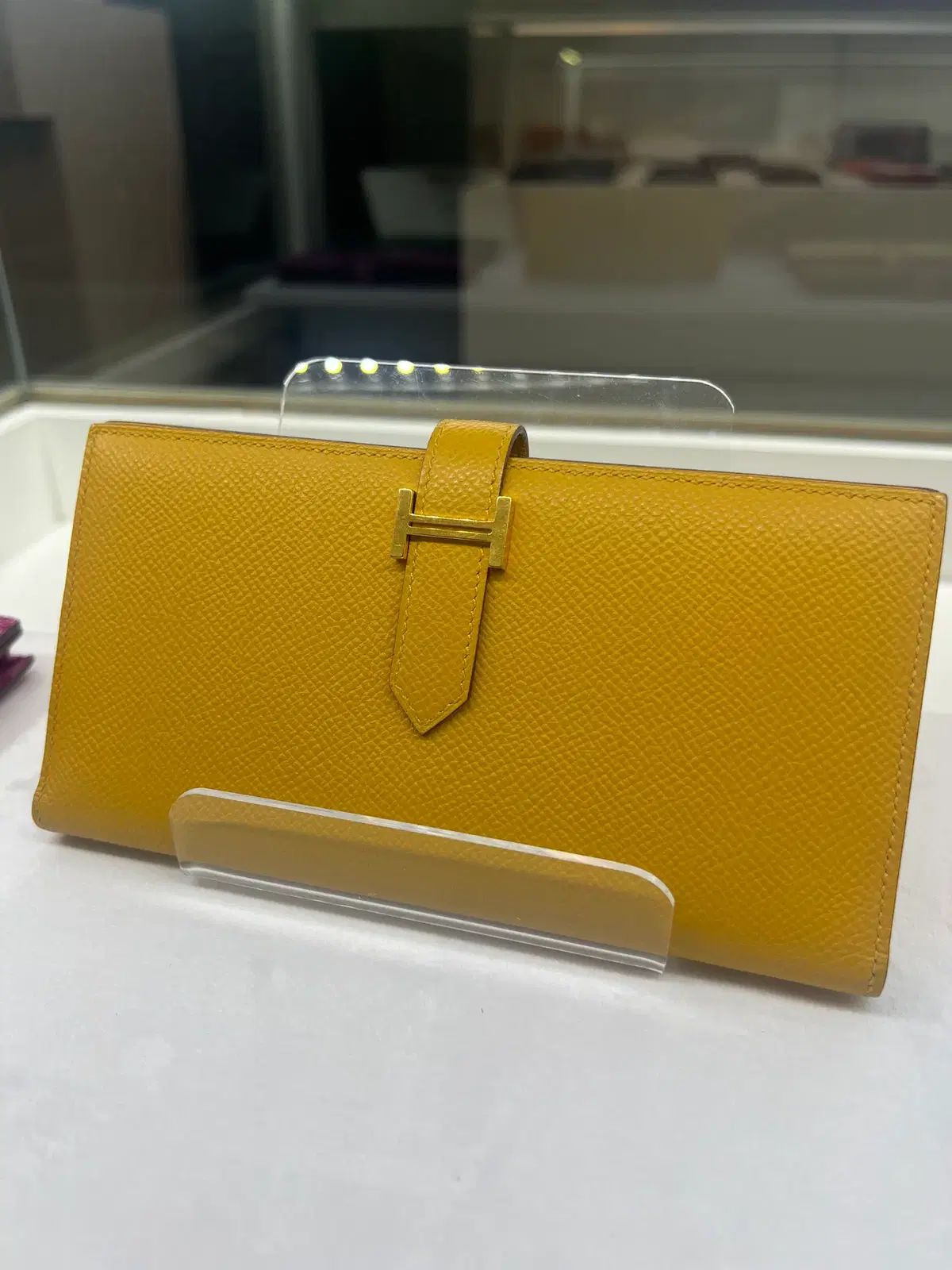 正規品 エルメス ベアン 長財布 ジョーンエムブレ ゴールド 362,654円