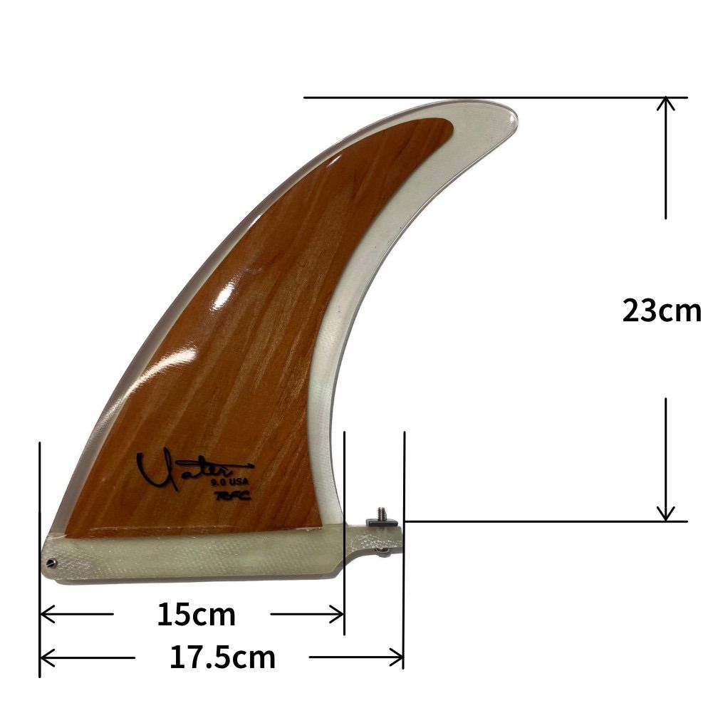 RFC Yater 9.0 サーフボードフィン ロングボード用　新品未使用 Rainbow fin YATER 9.0 RFC センターフィン シングルフィン 新品