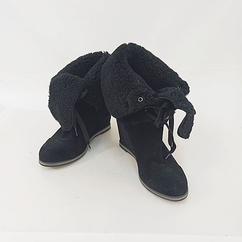 프리티 나나 프리티 나나 부츠 숏 부츠 폴디드 투웨이 보아 블랙 37