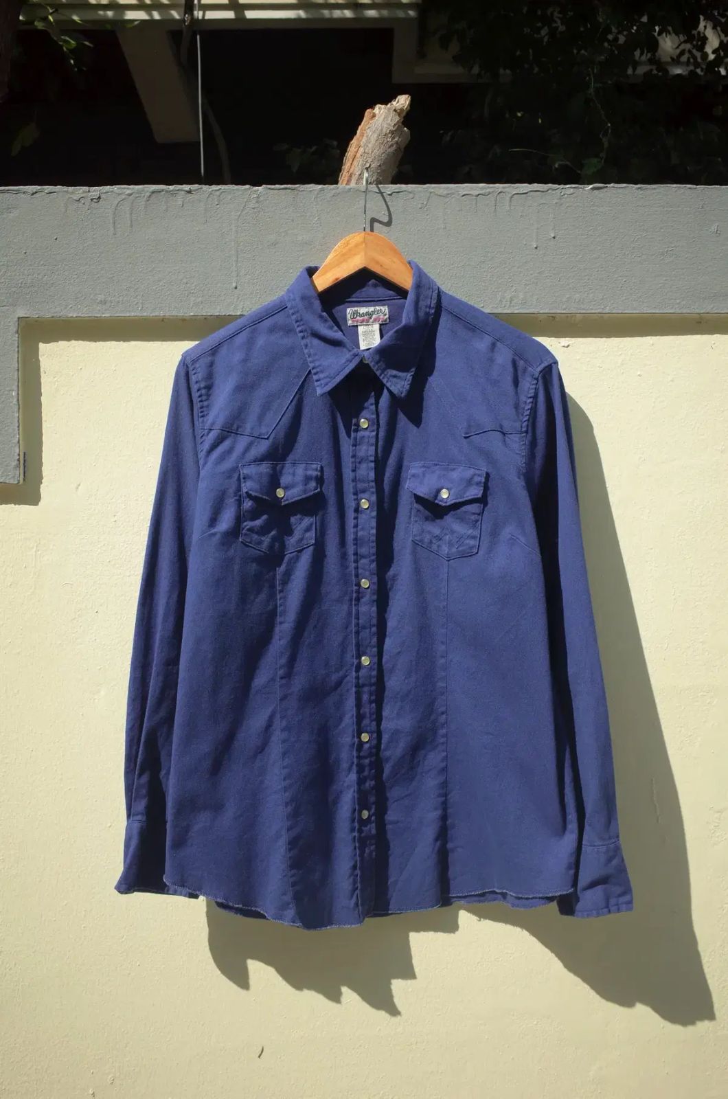 Wrangler (ラングラー) Wrancher パール スナップ ブルー ウェスタン シャツ