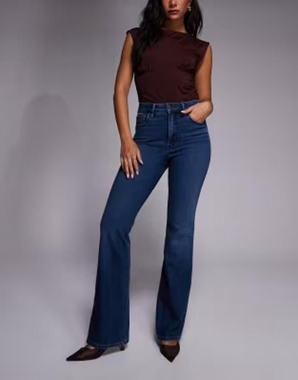 グッドアメリカン レディース ボトムス デニムパンツ ブーツカット ブーツ ジーンズ Good American softech good classic bootcut jeans in mid b