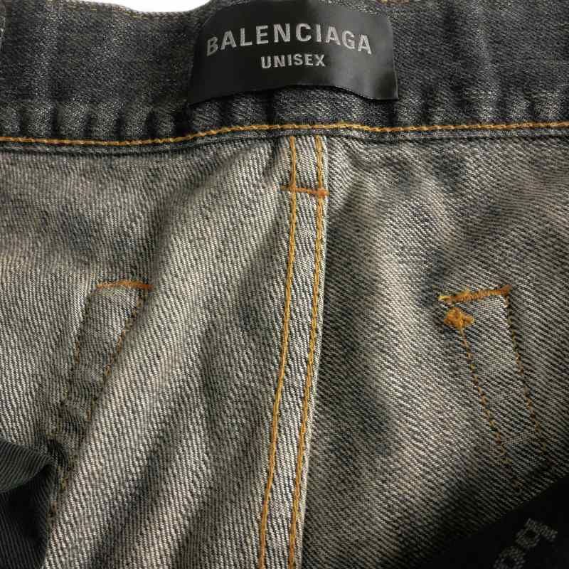 バレンシアガ BALENCIAGA 25SS ローライズワイドレッグジーンズ デニム