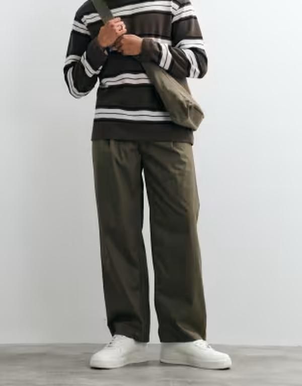 ジャック アンド ジョーンズ メンズ ボトムス カジュアルパンツ Jack Jones wide fitailo red pants Morel カーキ