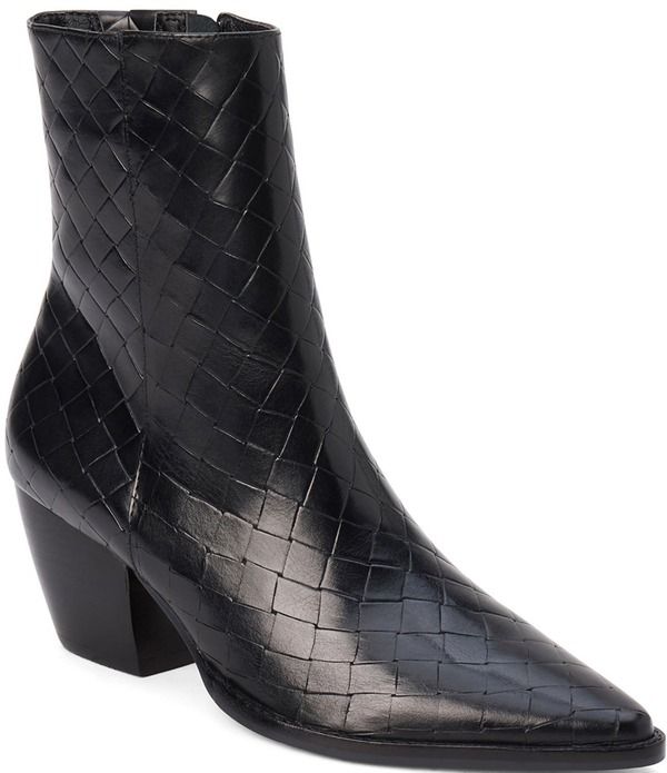 マチス レディース シューズ ブーツ・レインブーツ レザー Matisse Caty Woven Leather Western Inspi red Booties Black Weave Leath