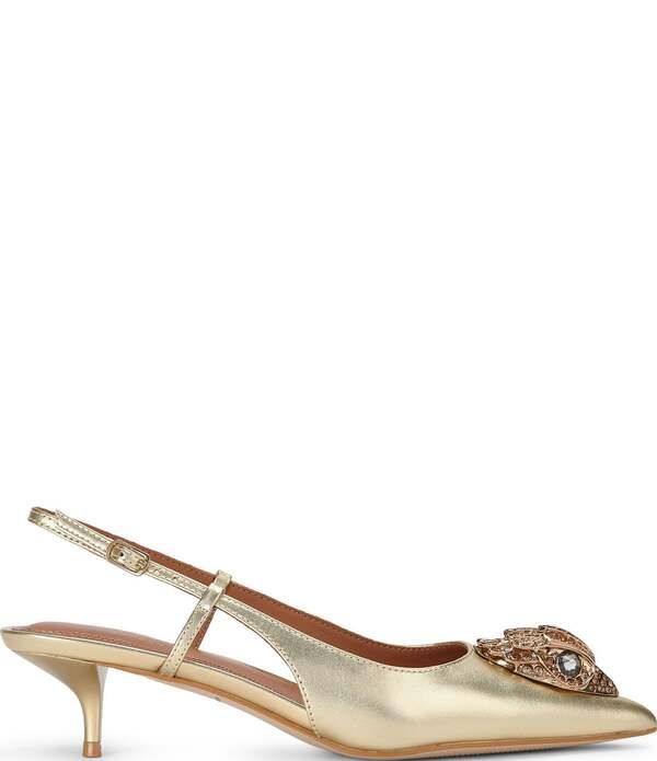 カートジェイガーロンドン レディース シューズ ヒール トール レザー ロゴ Kurt Geiger London Belsize 40 Metallic Patent Leather Logorna