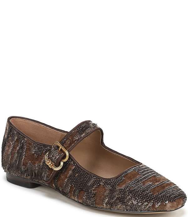 サムエデルマン レディース シューズ パンプス ベルベット スパンコール Sam Edelman Michaela Sequin Velvet Mary Jane Flats Mushroom 28,470円