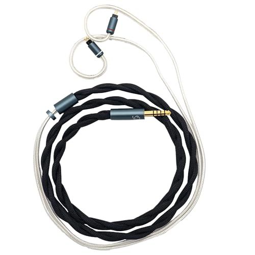 SoundsGood Hyle ヒュレ ハンドメイド リケーブル 4N 純銀 エナメル 無酸素銅 高純度 単結晶銅 銀メッキ無酸素銅 イヤホン アップグレード ケーブル 交換ケーブル (2Pin-4.4mm)送料無料 5afa1557