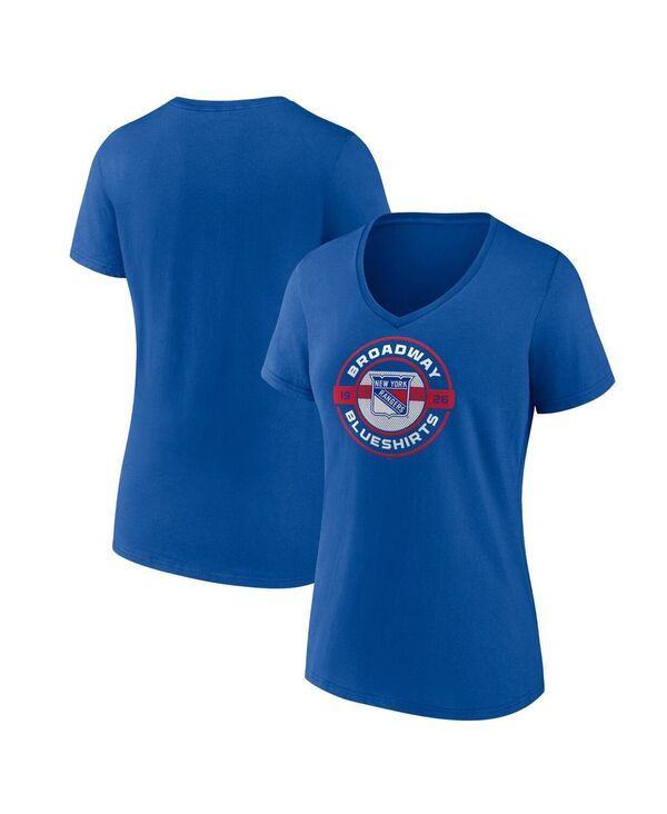 ファナティクス レディース トップス Tシャツ Vネック シャツ Fanatics Womens New York Rangers Local A VNeck TShirt Blue ブルー 7,336円