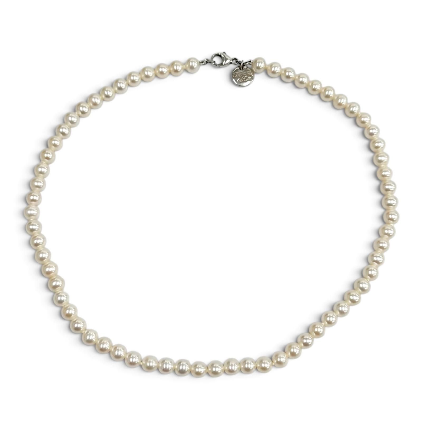 美品★TIFFANY&Co. ティファニー ジーグフェルド コレクション パール ネックレス シルバー クラスプ、6〜7mm 重量23.0g 定価209000円