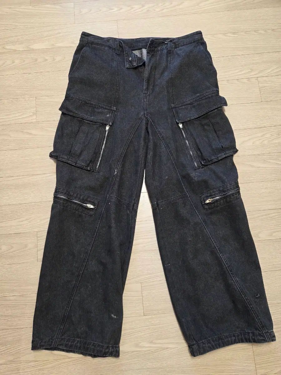 23fw ポケット デザインテープ デニム パンツ 48