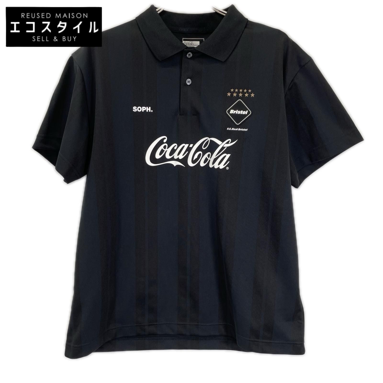 F.C.Real Bristol　エフシーリアルブリストル　FCRB-260153 ×Coca-Cola ブラック ウィーブストライプポロシャツ　M 14,964円