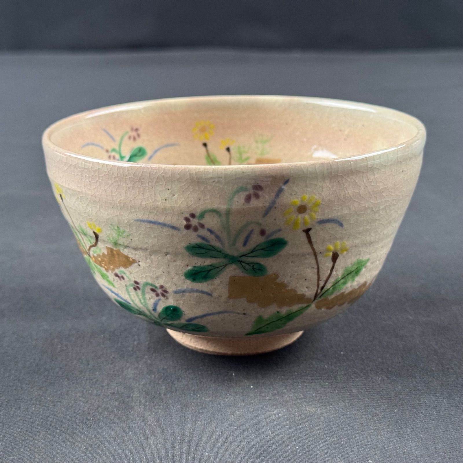 押小路窯 春野 金彩 草花文 茶碗 化粧箱 茶道具 骨董 - メルカリ