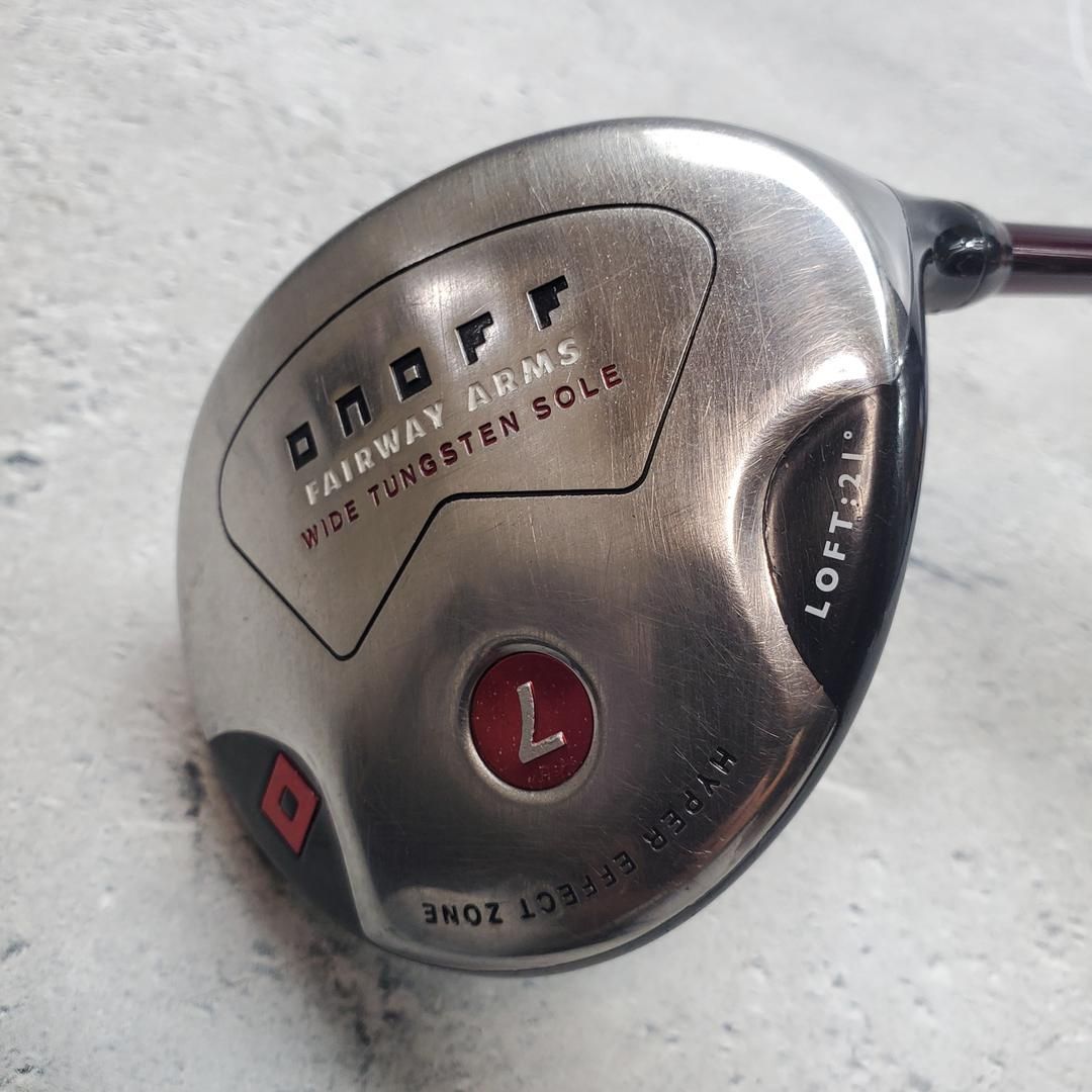 ゴルフ 105】ONOFF オノフ FAIRWAY ARMS 7W 21° R ヘッドカバー付き 7