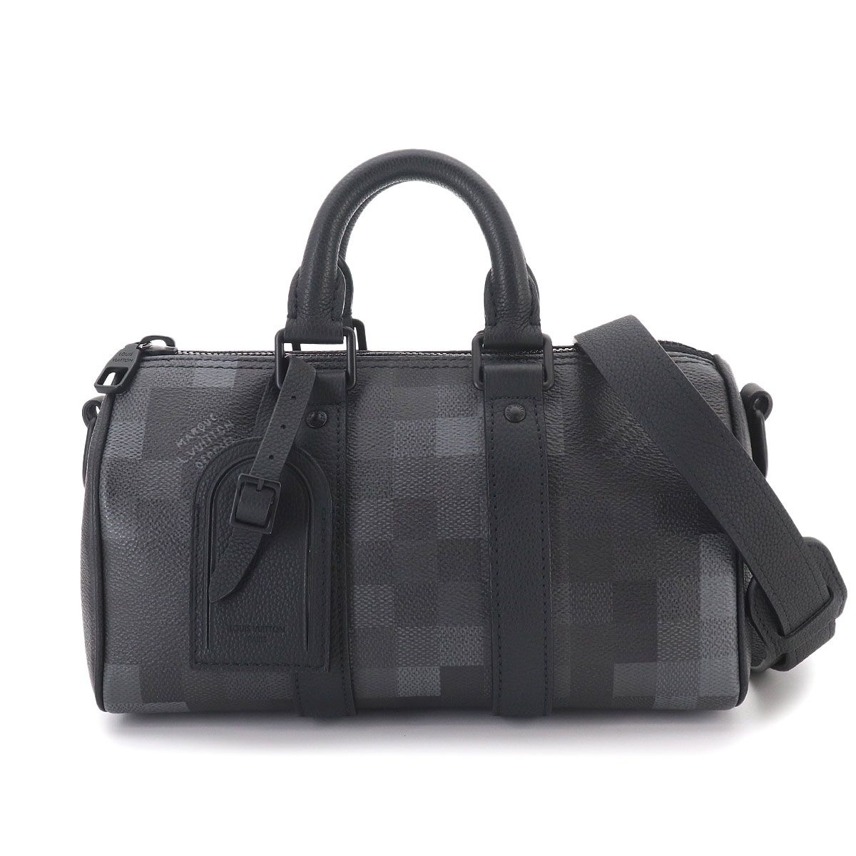 新品同様 ルイ ヴィトン LOUIS VUITTON ダモフラージュ ブラック キーポル バンドリエール 25 2way ハンド ショルダー バッグ 90329296