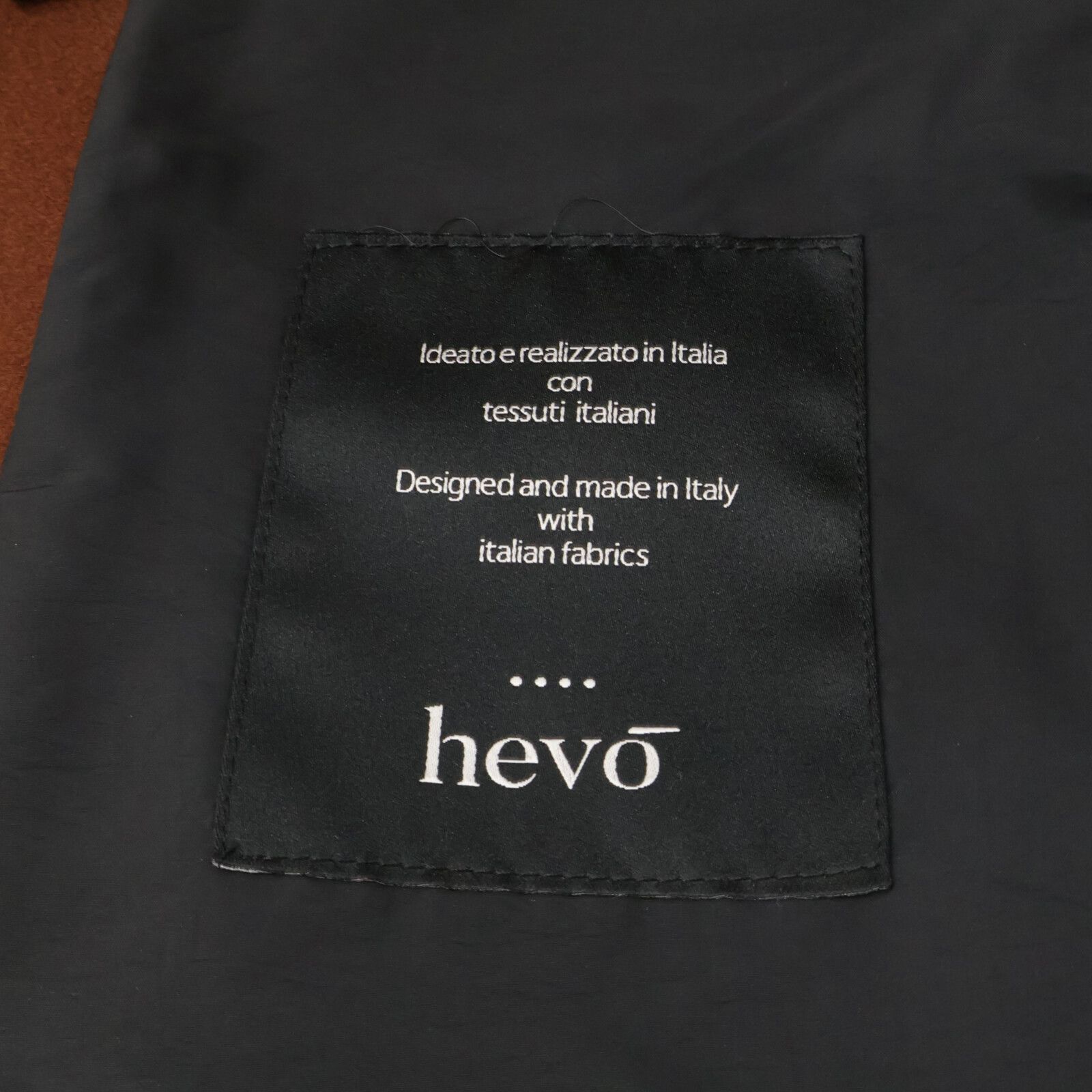 hevo イーヴォ 9HCON719K ブラウン ウール混 ベルテッド チェスター